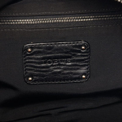 Loewe Lola Chain Shoulder Bag Black Khaki Leather — view 5