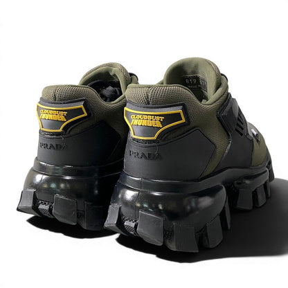 Prada Cloudbust Thunder Mesh Sneakers Volume Sole 37.5 Khaki Black — view 5