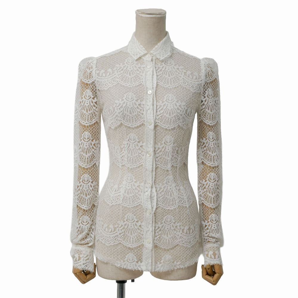 Dolce & Gabbana Blouse 38 Lace Long Sleeve Shirt