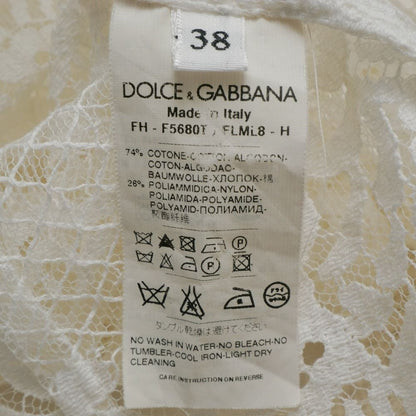 Dolce & Gabbana Blouse 38 Lace Long Sleeve Shirt — view 6