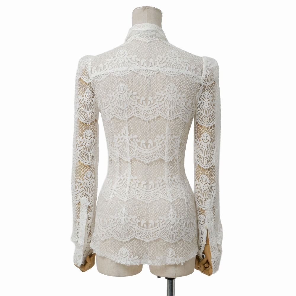 Dolce & Gabbana Blouse 38 Lace Long Sleeve Shirt — view 3