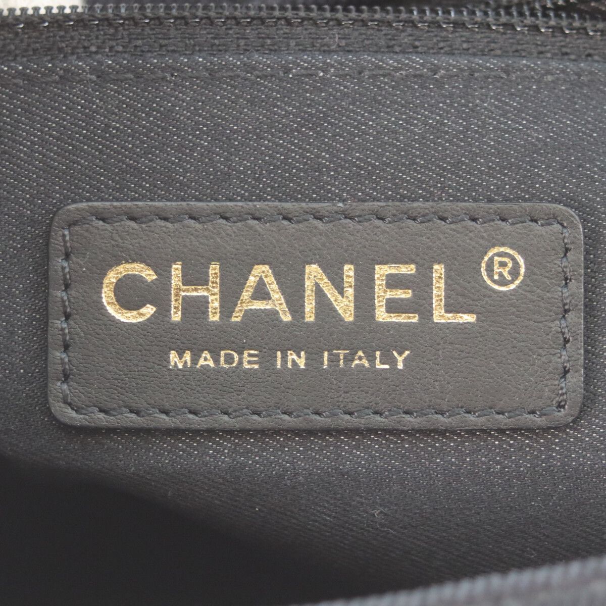 Chanel Black Print Denim Gold Mini Quilted 21 Chain Shoulder — view 9