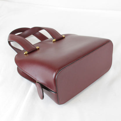 Cartier Must Line Mini Card Handbag Leather Wine — view 4