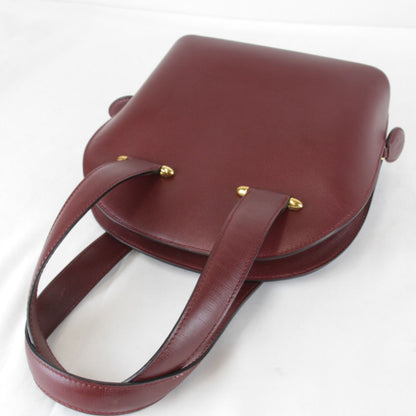 Cartier Must Line Mini Card Handbag Leather Wine — view 5