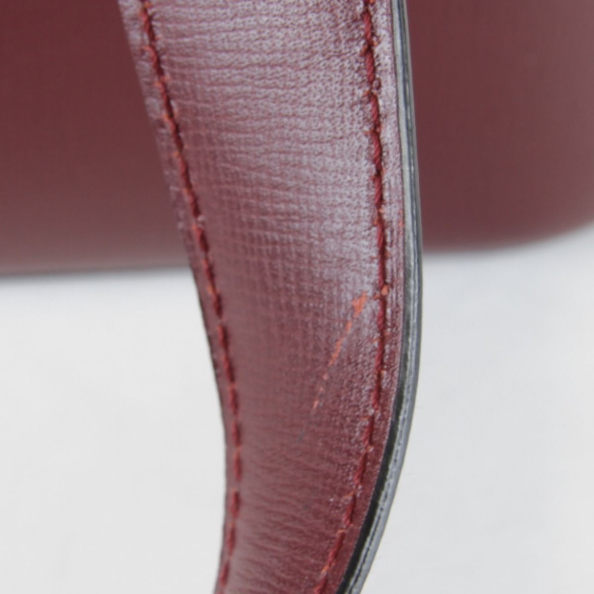 Cartier Must Line Mini Card Handbag Leather Wine — view 6
