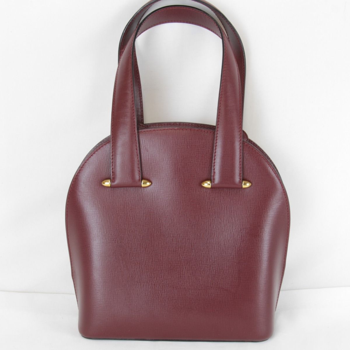Cartier Must Line Mini Card Handbag Leather Wine