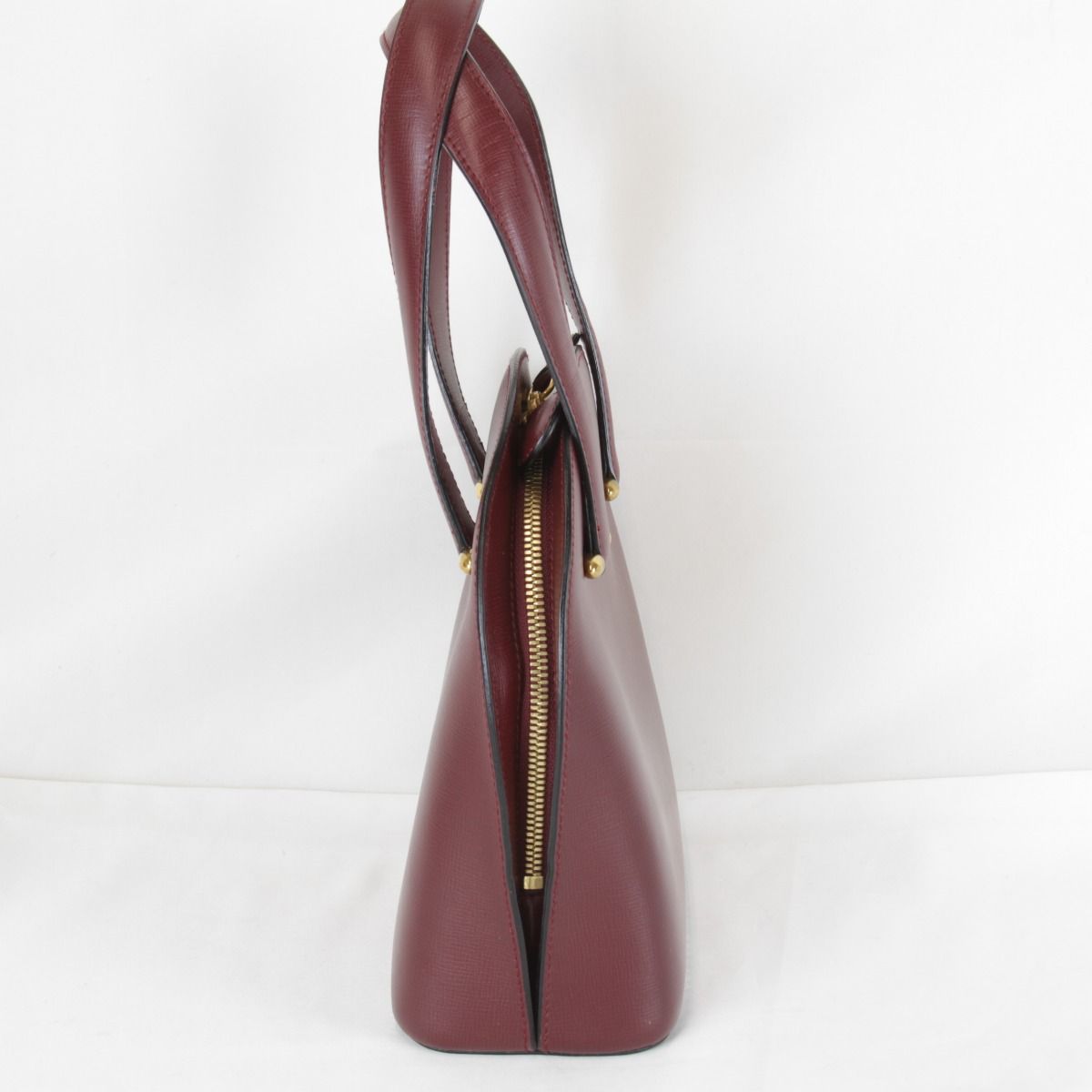 Cartier Must Line Mini Card Handbag Leather Wine — view 3