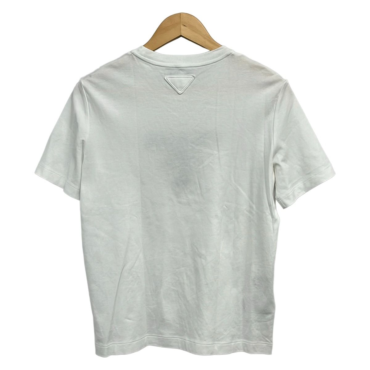 Prada Short Sleeve T-Shirt S White Crew Neck Sequin Confirmed — view 2