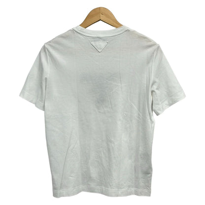 Prada Short Sleeve T-Shirt S White Crew Neck Sequin Confirmed — view 2