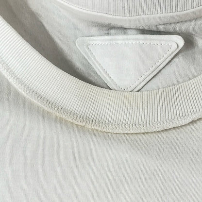 Prada Short Sleeve T-Shirt S White Crew Neck Sequin Confirmed — view 6