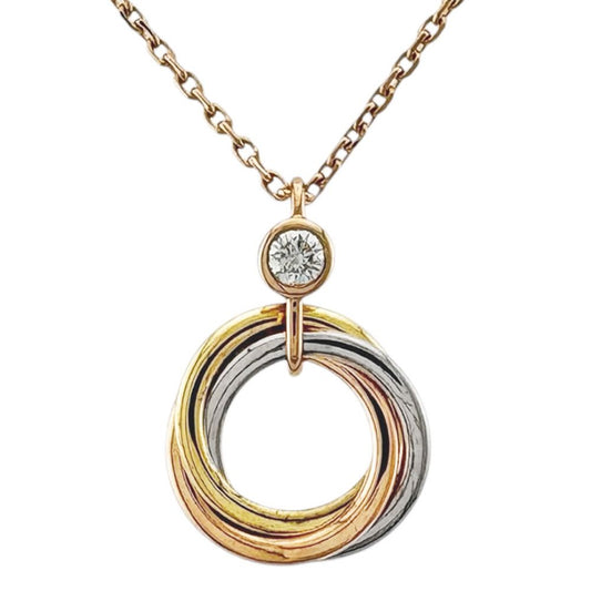 Cartier Baby Trinity Necklace 18k Gold Diamond