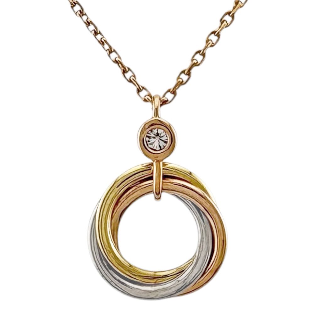 Cartier Baby Trinity Necklace 18k Gold Diamond — view 3