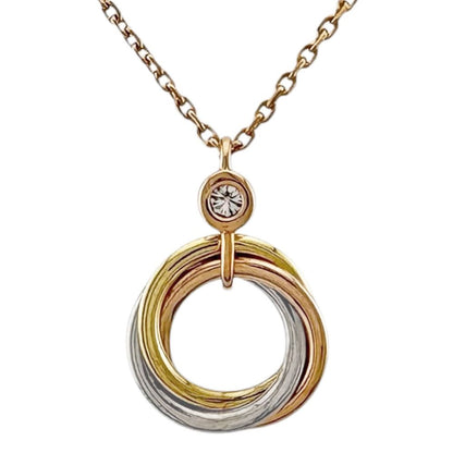 Cartier Baby Trinity Necklace 18k Gold Diamond — view 3