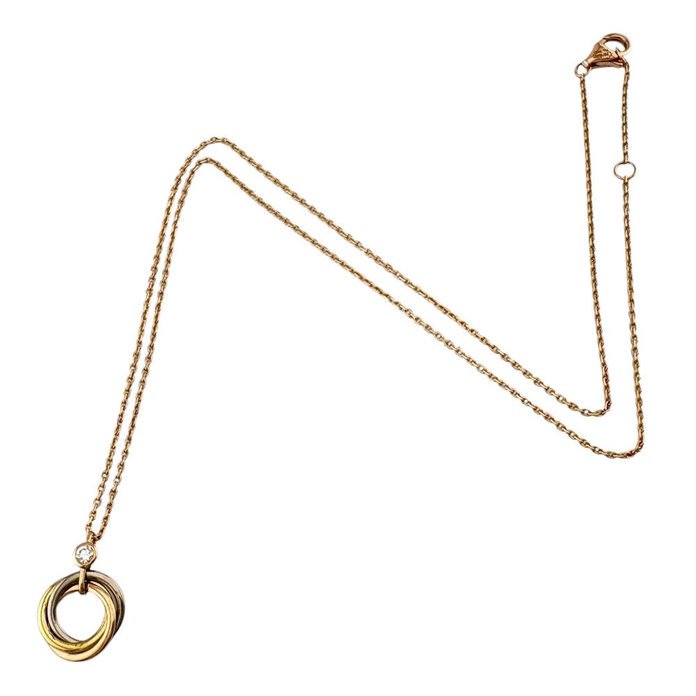 Cartier Baby Trinity Necklace 18k Gold Diamond — view 7
