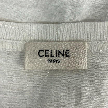 Celine Short Sleeve T-Shirt S White Crew — view 3