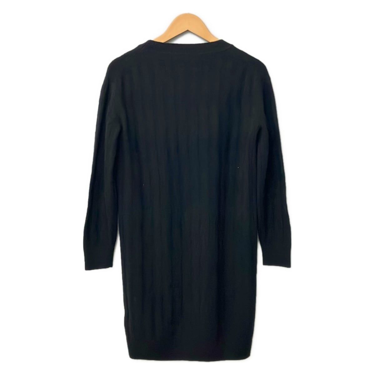 Hermes Dress 36 S Black Long Sleeve Knee Length Knit Pattern — view 2