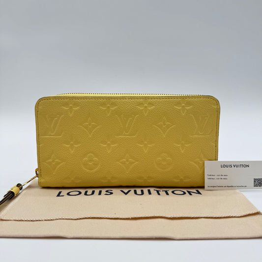 Louis Vuitton Wallet Zippy Empreinte Leather Monogram Yellow