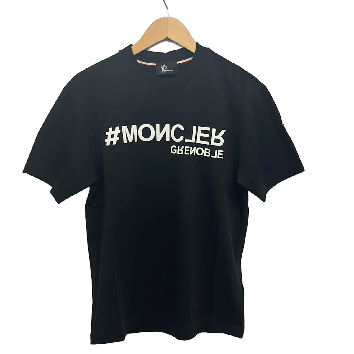 Moncler Short Sleeve T-Shirt S Manica Corta Black White Crew Neck Grenoble