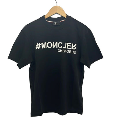 Moncler Short Sleeve T-Shirt S Manica Corta Black White Crew Neck Grenoble