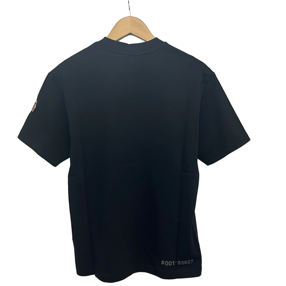 Moncler Short Sleeve T-Shirt S Manica Corta Black White Crew Neck Grenoble — view 2