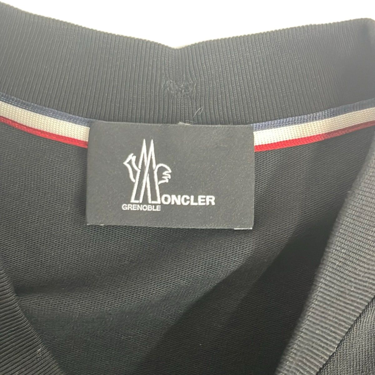 Moncler Short Sleeve T-Shirt S Manica Corta Black White Crew Neck Grenoble — view 3