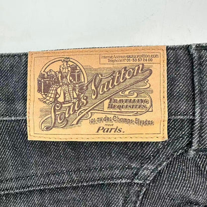 Louis Vuitton Denim Pants Sabrina Monogram 36 Black — view 3