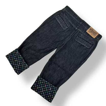 Louis Vuitton Denim Pants Sabrina Monogram 36 Black — view 2