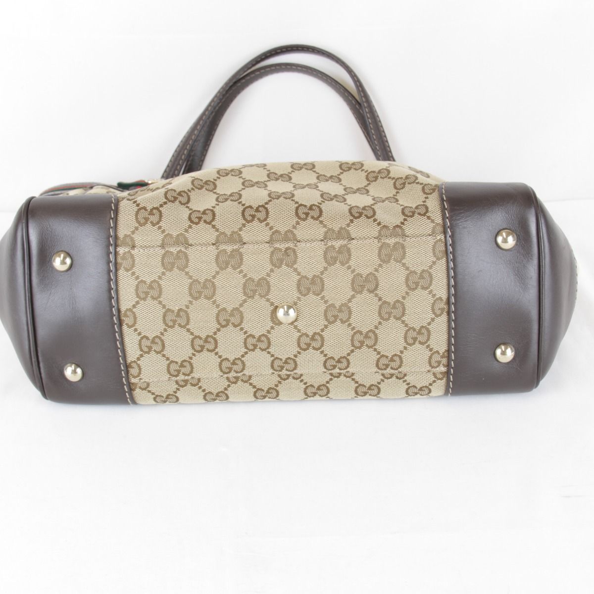 Gucci Tote GG Canvas Leather Brown — view 7