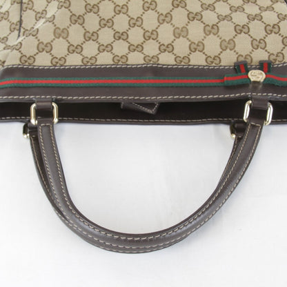 Gucci Tote GG Canvas Leather Brown — view 8