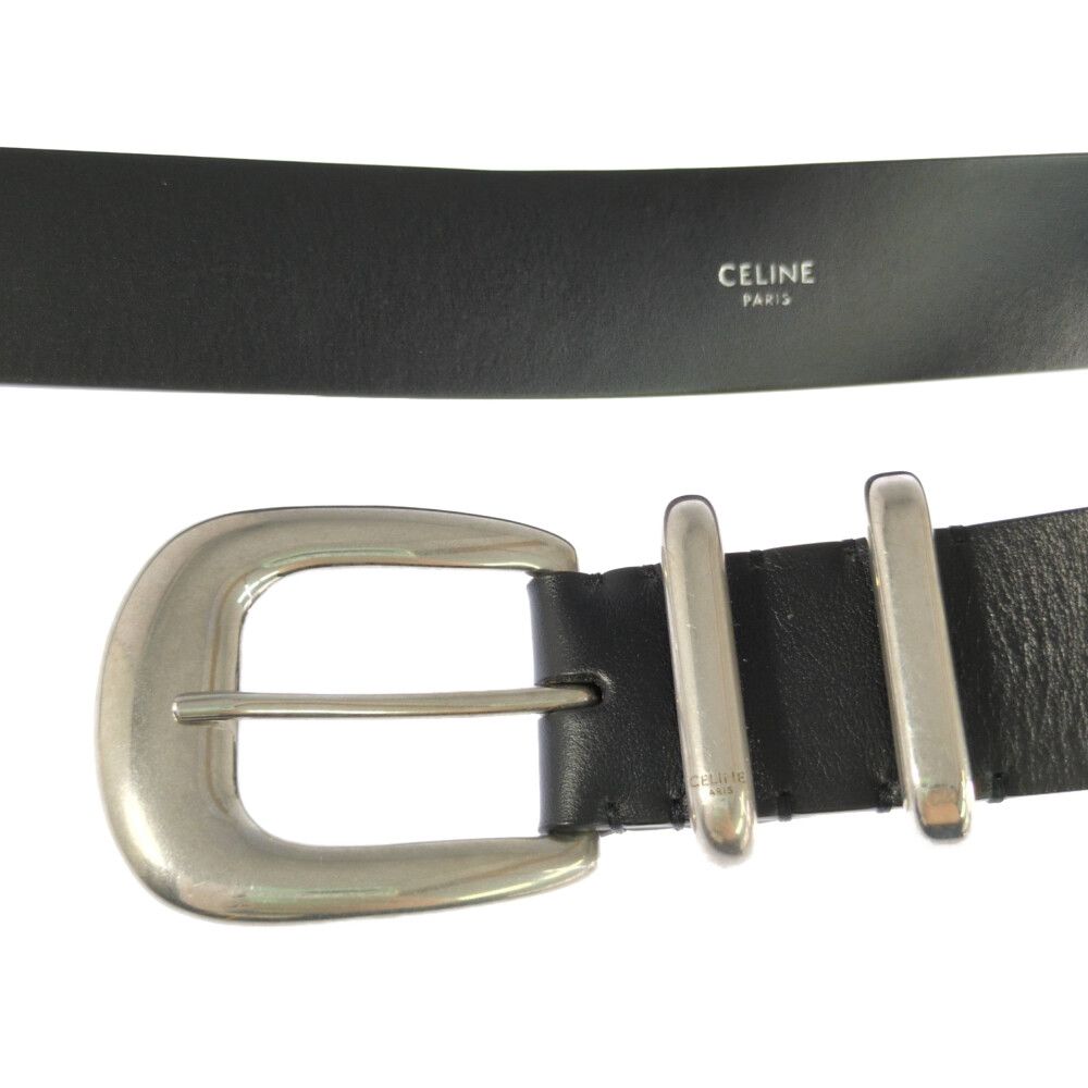 Celine Logo Print Wide Belt Black — view 3