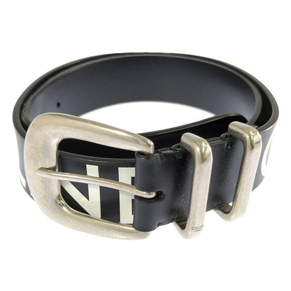 Celine Logo Print Wide Belt Black
