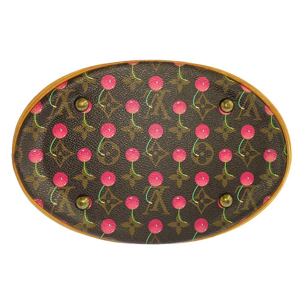 Louis Vuitton Monogram Cherry Blossom Bucket PM Tote Brown — view 4
