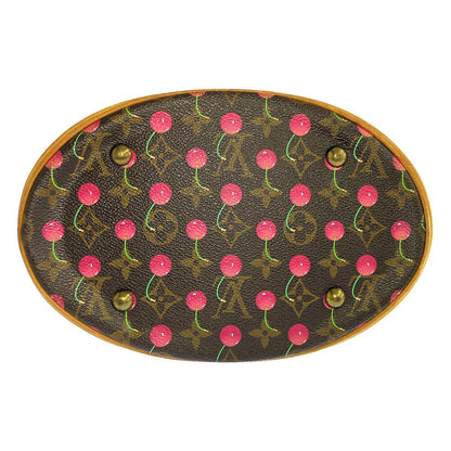Louis Vuitton Monogram Cherry Blossom Bucket PM Tote Brown — view 4
