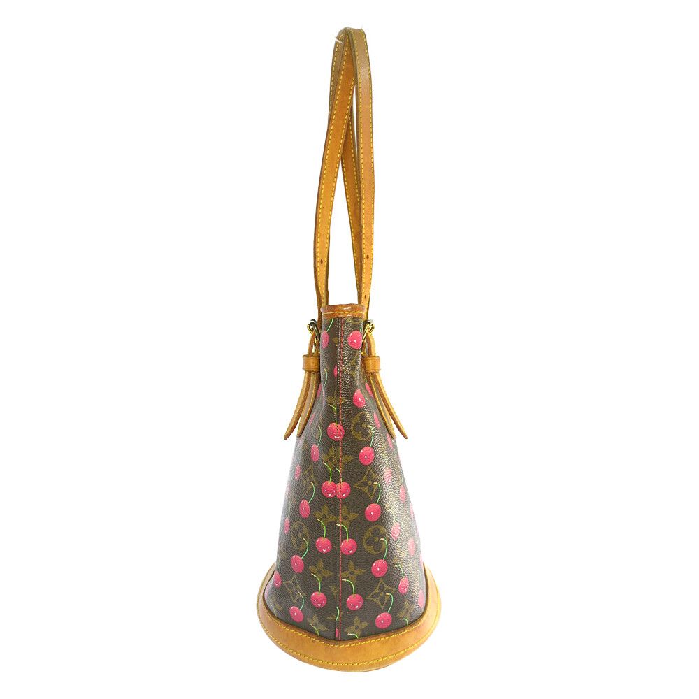 Louis Vuitton Monogram Cherry Blossom Bucket PM Tote Brown — view 2