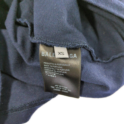 Balenciaga Bonjour Fit Print Short Sleeve Top T-Shirt Top XS Navy /autumn — view 5