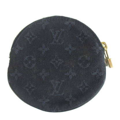 Louis Vuitton Monogram Mini Porte-Monnaie Long Coin Purse Canvas Round