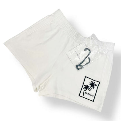 Moncler Shorts with Palm Tree Embroidery Patch White