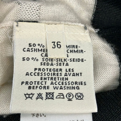 Hermes Long Sleeve Sweater 36 S Ivory Black Chaine D'ancre — view 5