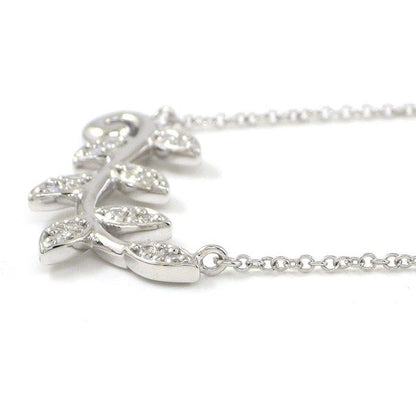 Tiffany & Co Necklace Olive Leaf Clima Diamond 18k White Gold — view 3