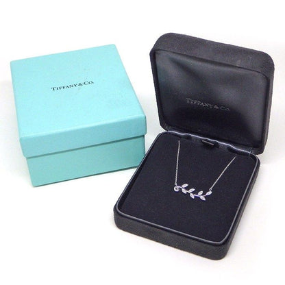 Tiffany & Co Necklace Olive Leaf Clima Diamond 18k White Gold — view 8