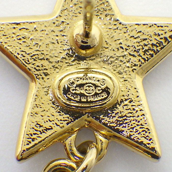Chanel Earrings Star Motif CC Logo Resin — view 3