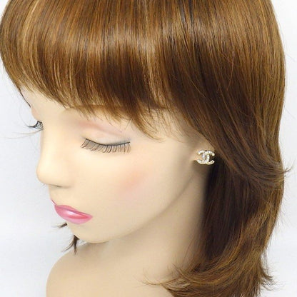 Chanel Earrings CC Logo Rhinestone — view 4
