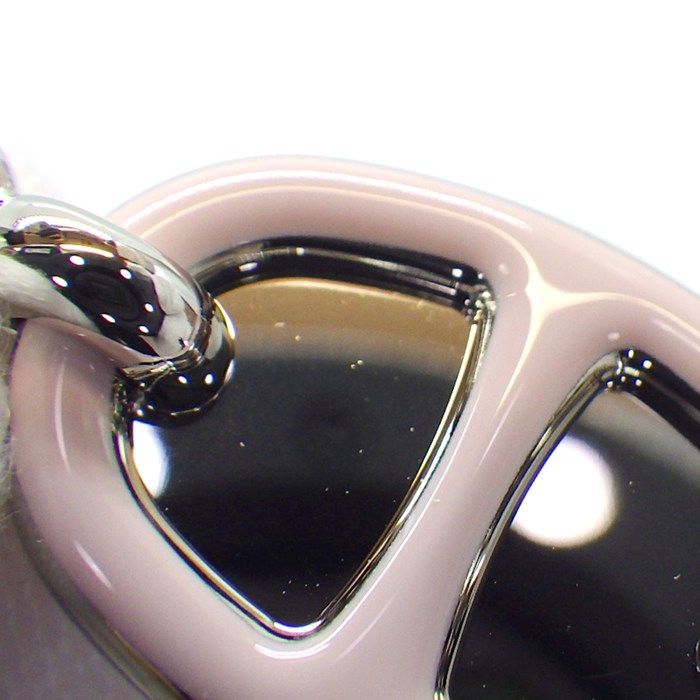 Hermes Necklace Mini Maillon PM Rosecanda Lacquer Metal — view 6