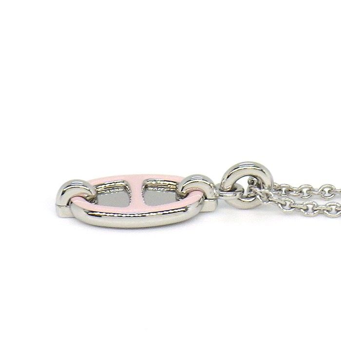 Hermes Necklace Mini Maillon PM Rosecanda Lacquer Metal — view 3