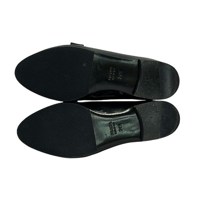 Prada Loafers 34.5 Black Ribbon Leather — view 4