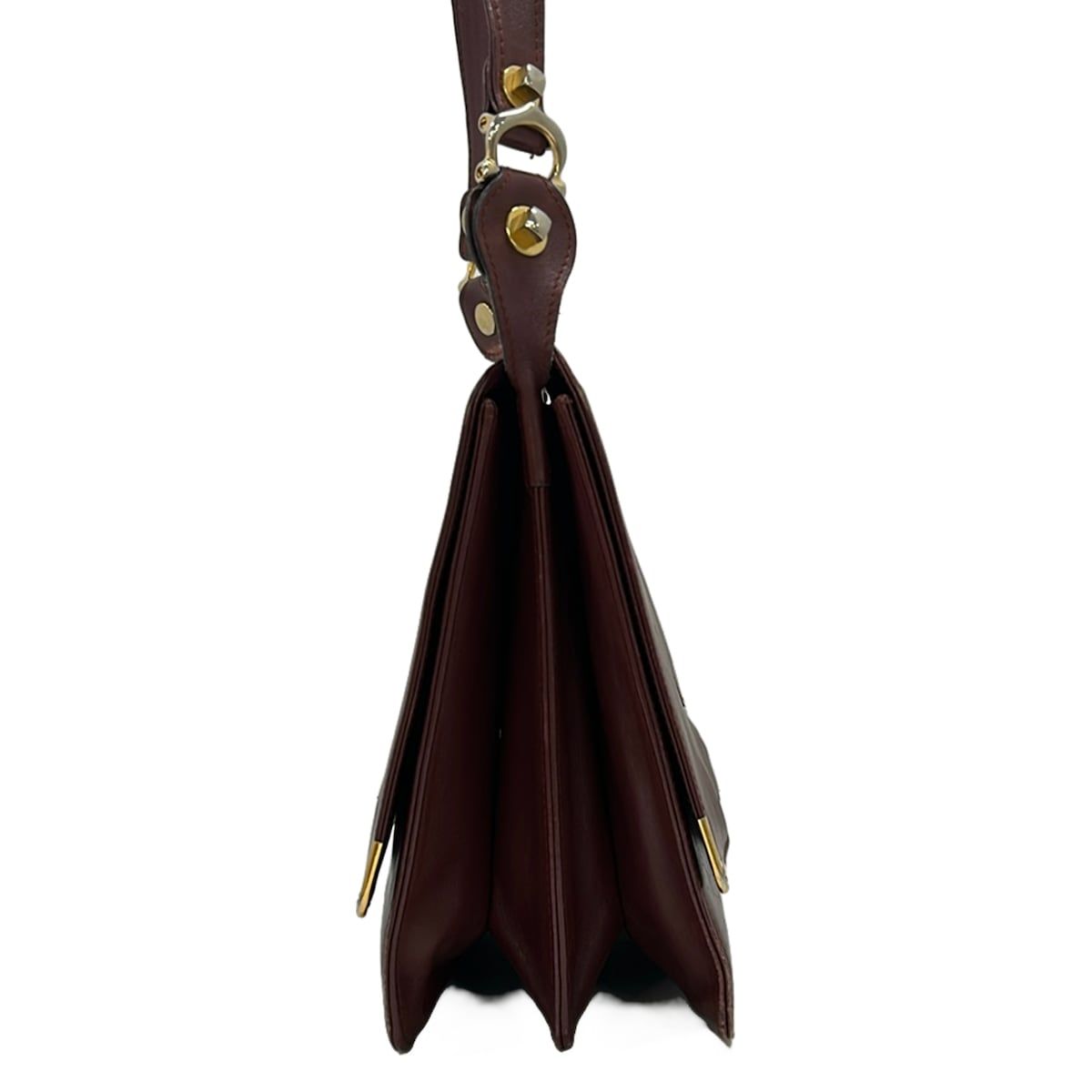 Cartier Shoulder Bag Must Line Bordeaux Gold Leather — view 2