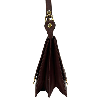 Cartier Shoulder Bag Must Line Bordeaux Gold Leather — view 4