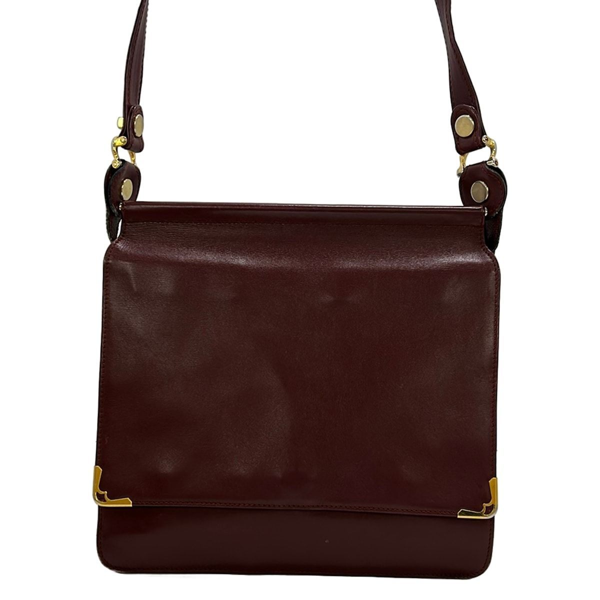 Cartier Shoulder Bag Must Line Bordeaux Gold Leather — view 3