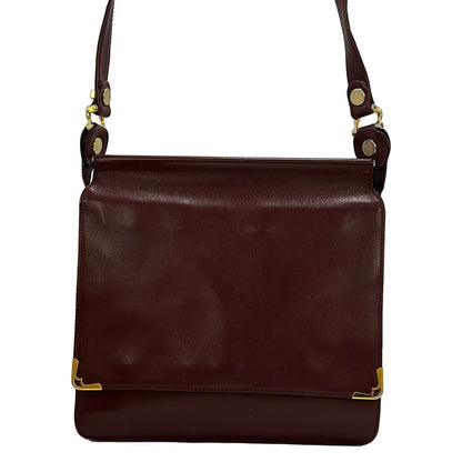 Cartier Shoulder Bag Must Line Bordeaux Gold Leather — view 3