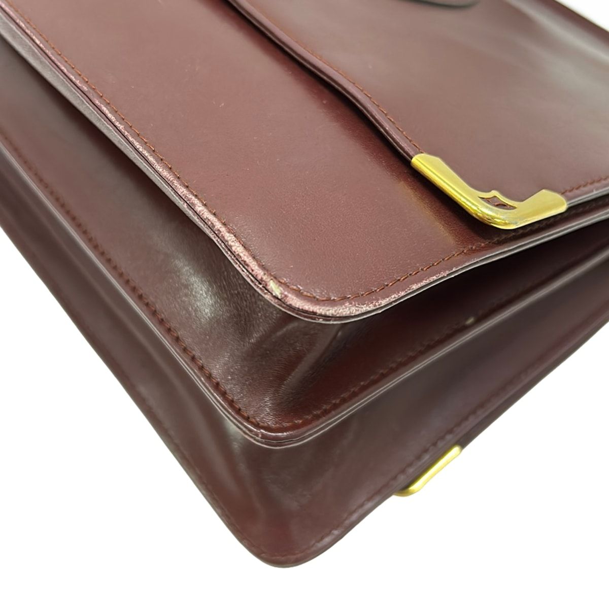 Cartier Shoulder Bag Must Line Bordeaux Gold Leather — view 6
